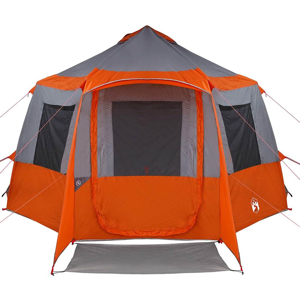 Gazebo tent with roof Grey and orange 405 x 405 x 273 cm