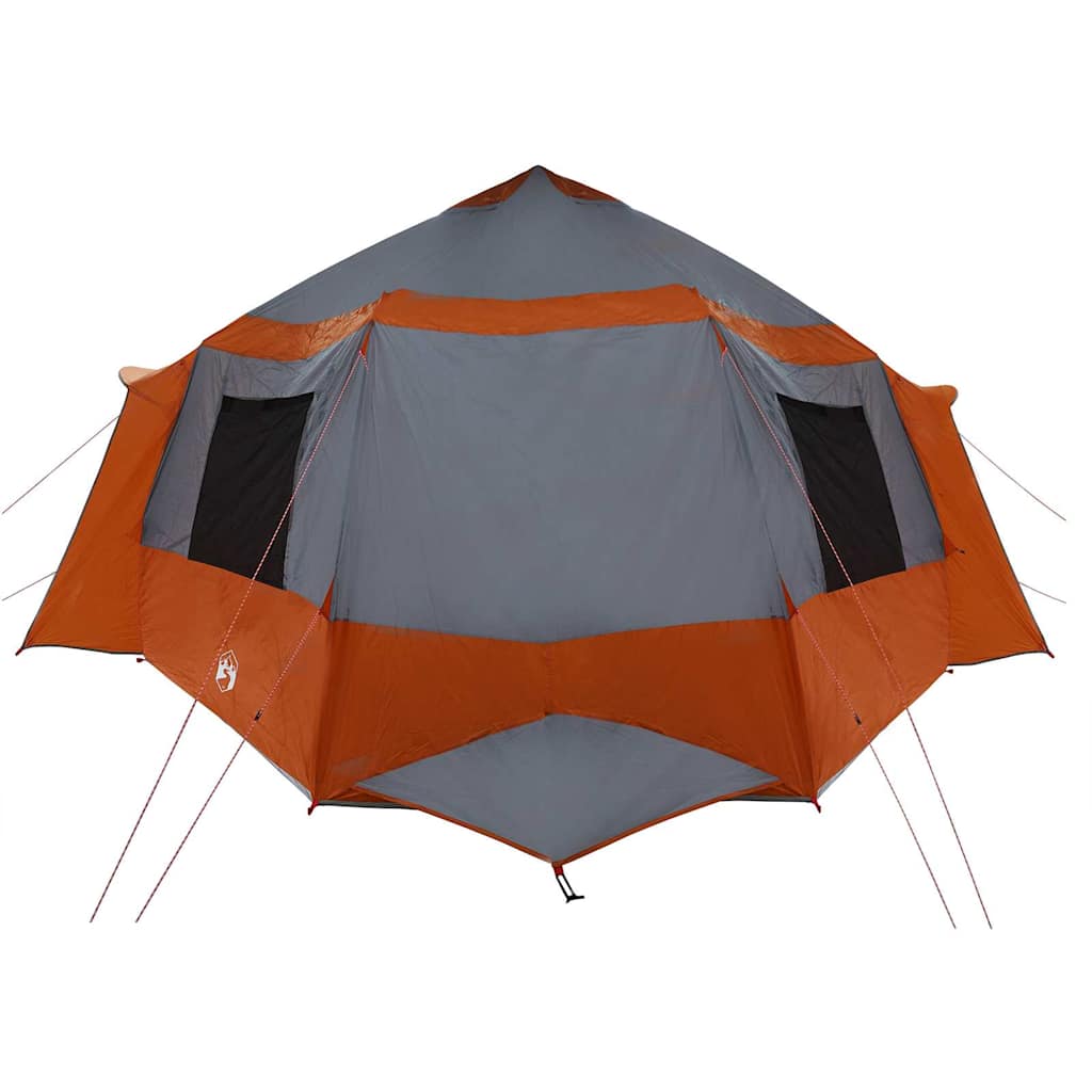 Gazebo tent with roof Grey and orange 405 x 405 x 273 cm