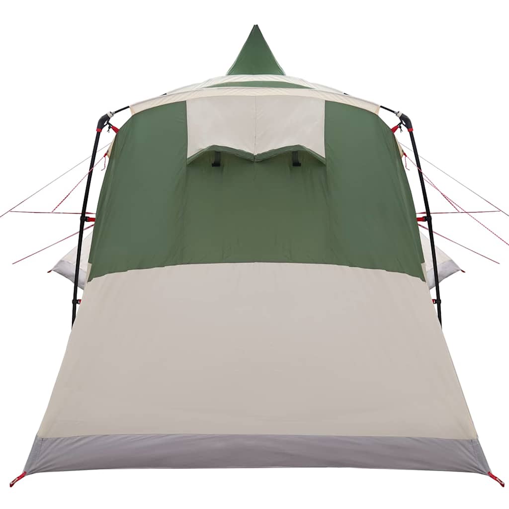Tipi telts 8 personām ar jumtu, zaļa, 720 x 465 x 295 cm