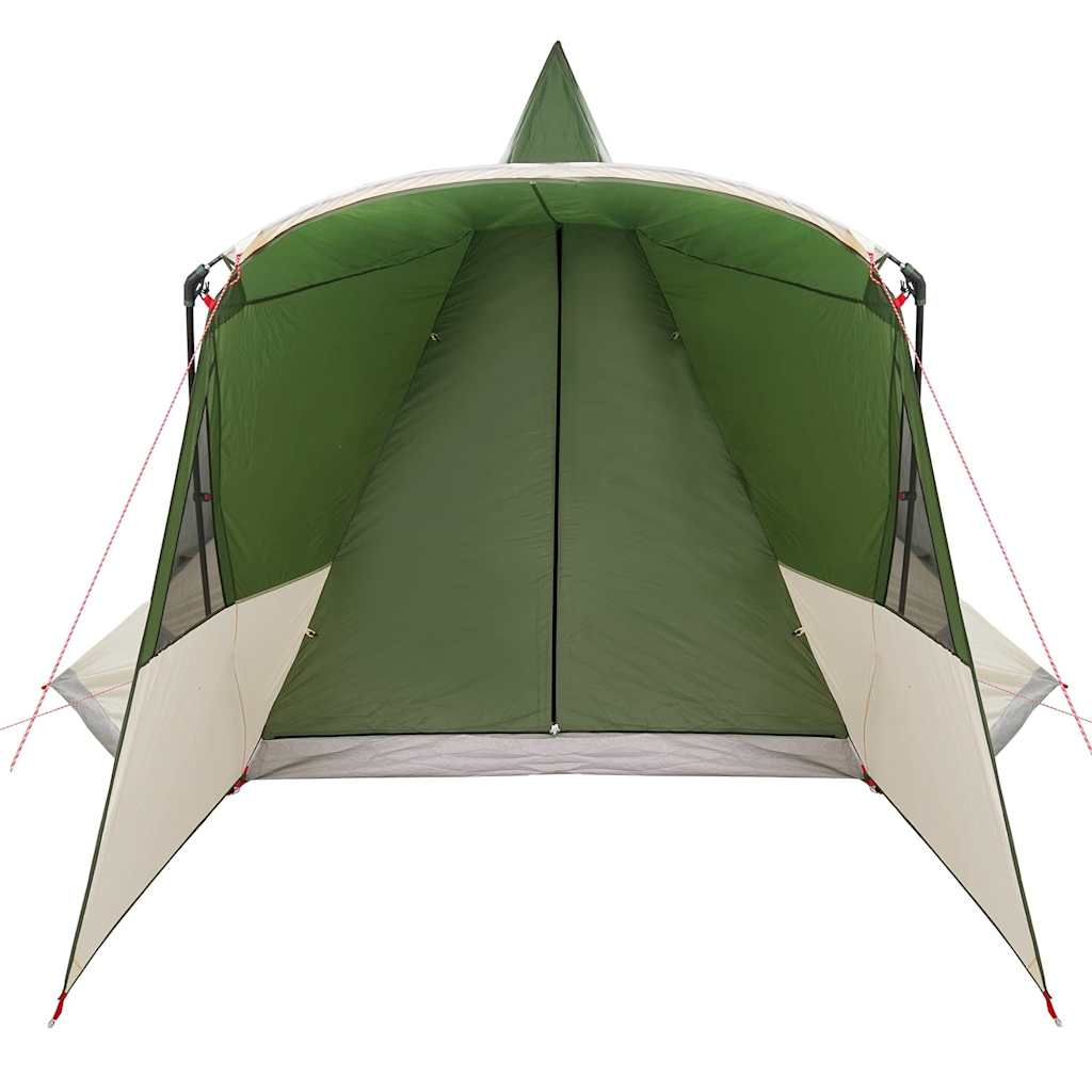Tipi telts 8 personām ar jumtu, zaļa, 720 x 465 x 295 cm