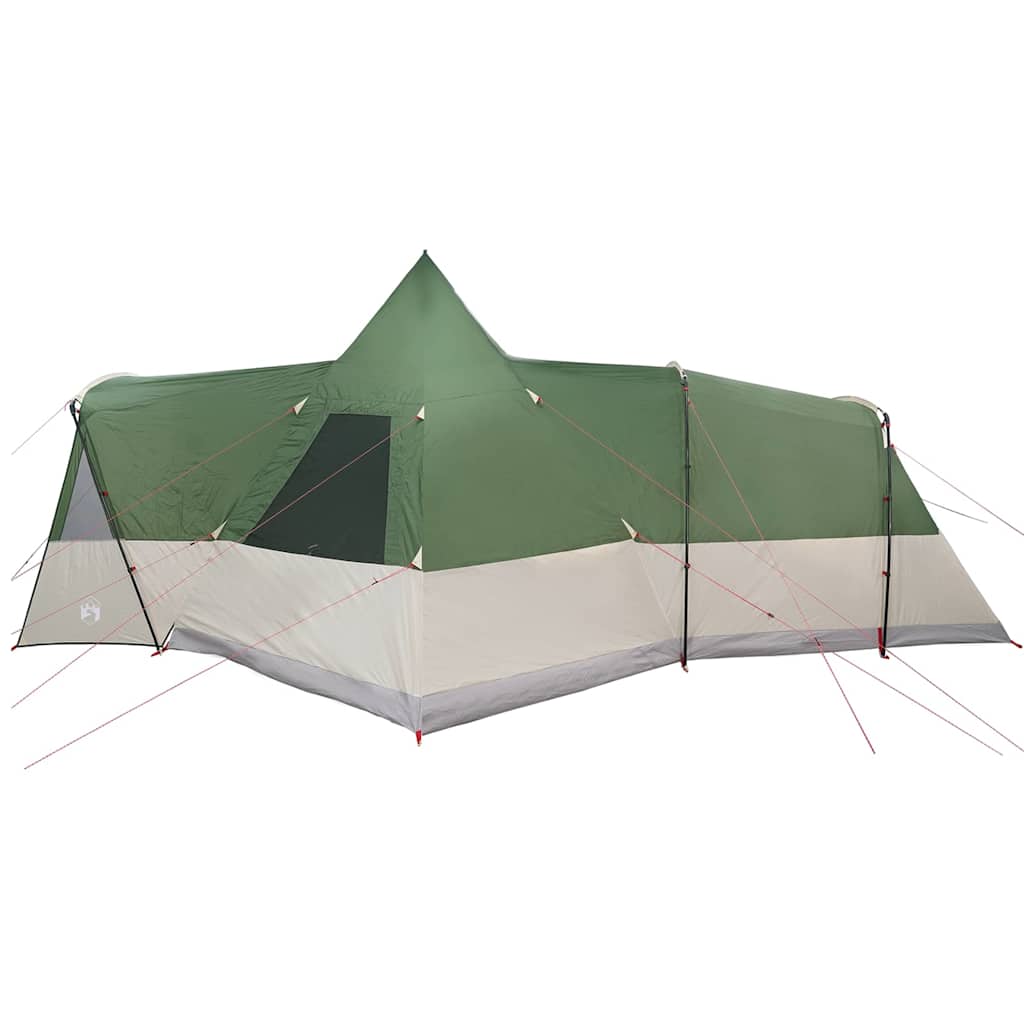 Tipi telts 8 personām ar jumtu, zaļa, 720 x 465 x 295 cm