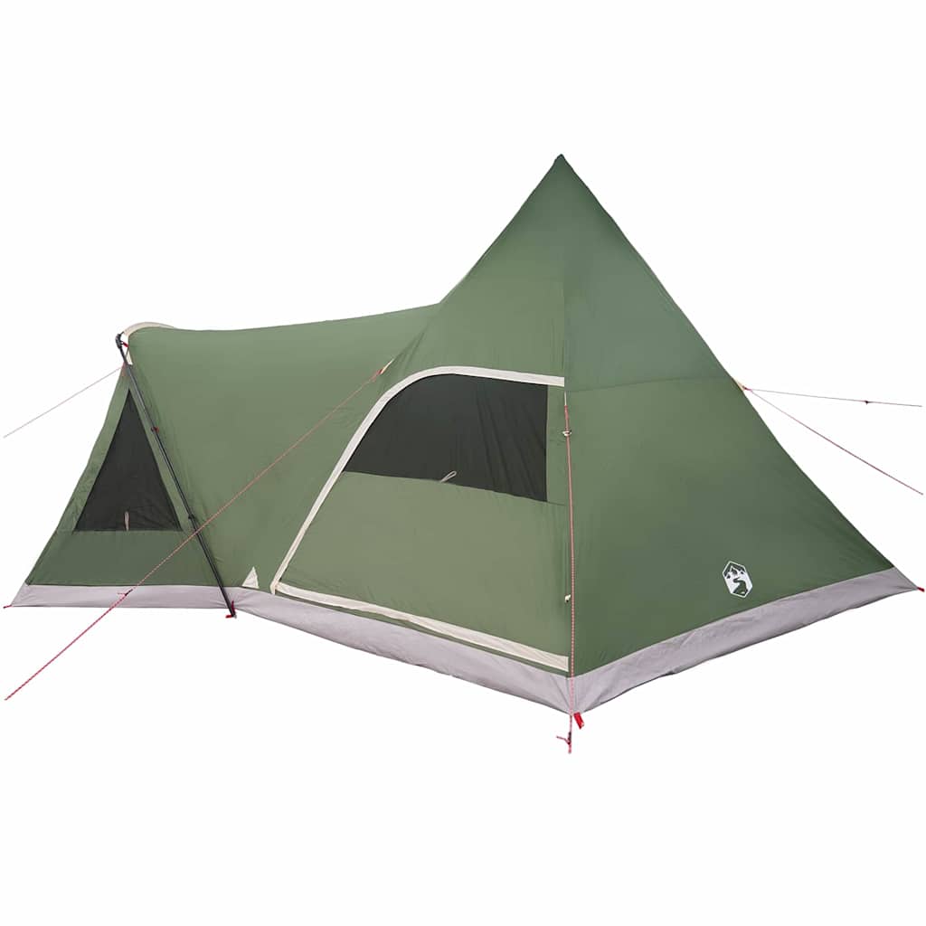 Teepee palapinė 5 žmonėms su stogu Žalia 545 x 450 x 295 cm