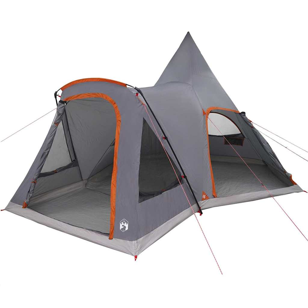Teepee palapinė 5 žmonėms Pilka ir oranžinė 545 x 450 x 295 cm