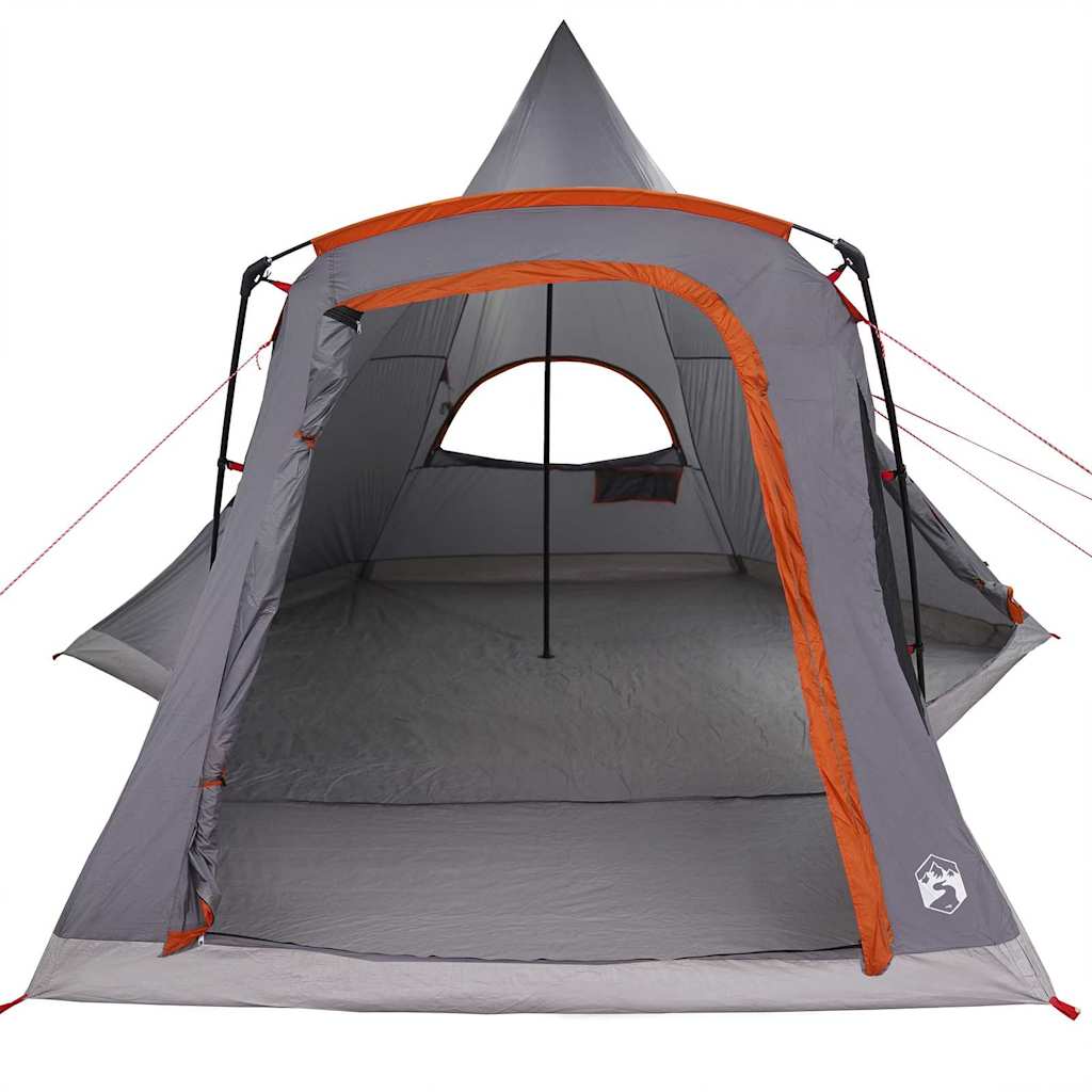 Teepee palapinė 5 žmonėms Pilka ir oranžinė 545 x 450 x 295 cm