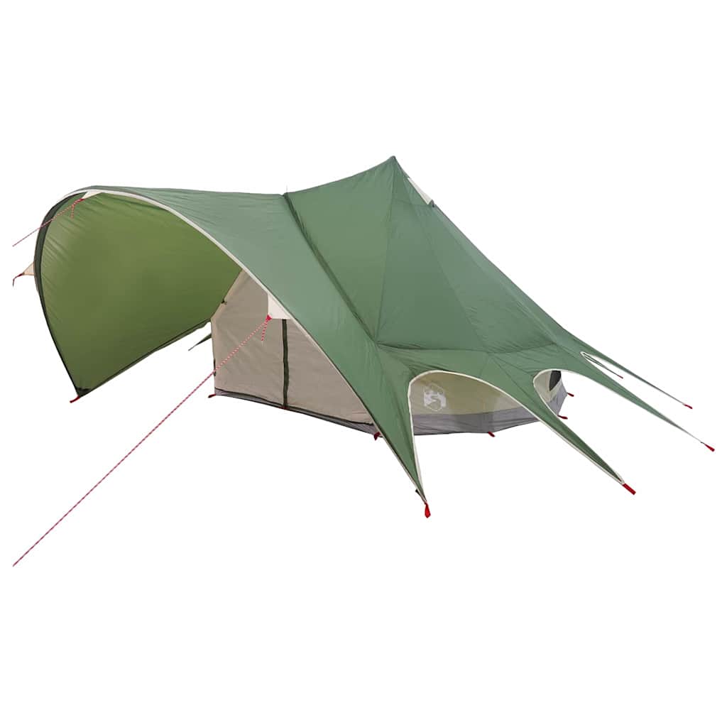 Teepee palapinė su stogu Žalia ir Pilka 600 x 600 x 347 cm