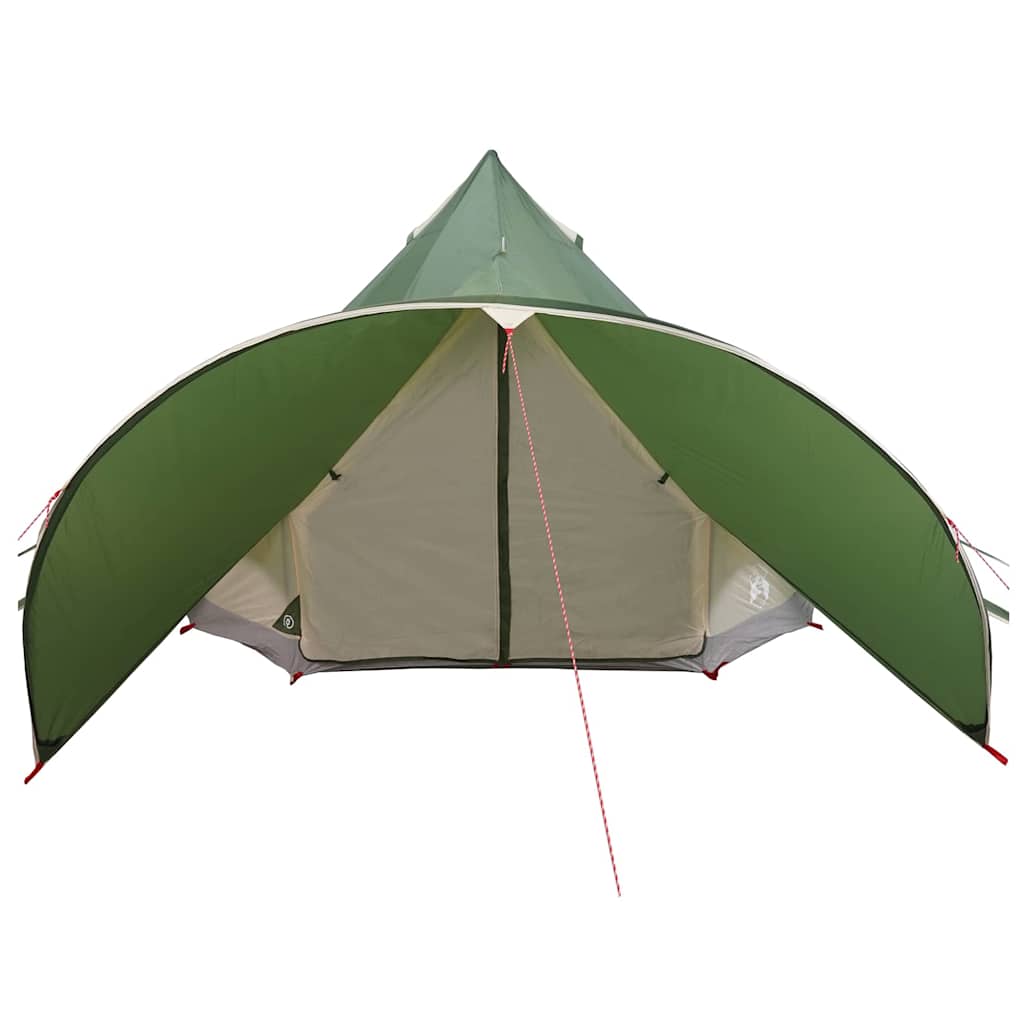 Teepee palapinė su stogu Žalia ir Pilka 600 x 600 x 347 cm
