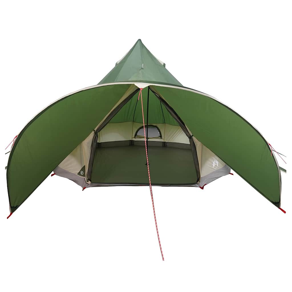 Teepee palapinė su stogu Žalia ir Pilka 600 x 600 x 347 cm