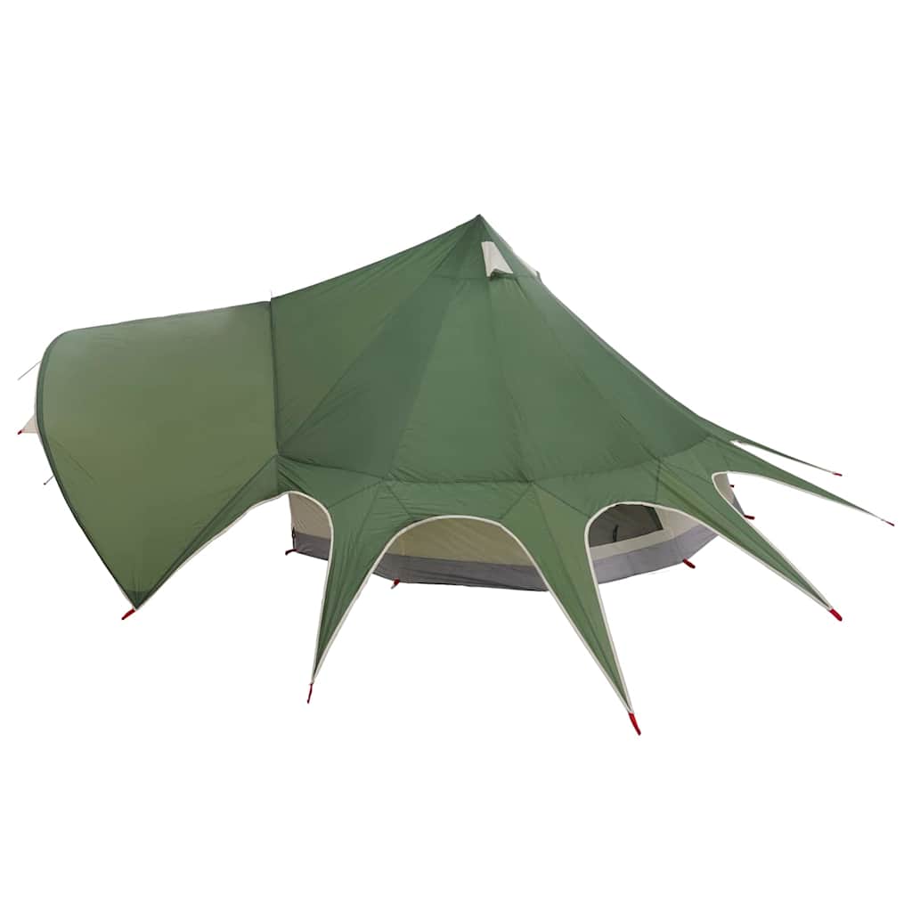 Teepee palapinė su stogu Žalia ir Pilka 600 x 600 x 347 cm