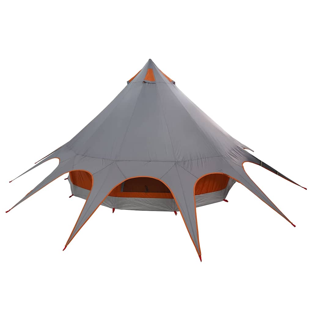 Teepee tent with roof Grey and orange 600 x 600 x 347 cm