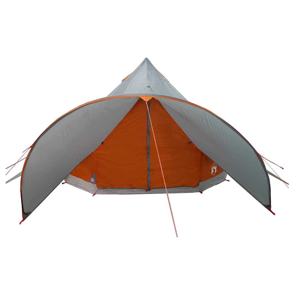 Teepee tent with roof Grey and orange 600 x 600 x 347 cm