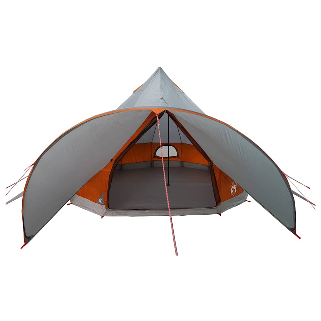 Teepee tent with roof Grey and orange 600 x 600 x 347 cm