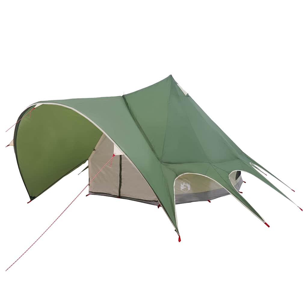 Tipi telts ar jumtu Zaļa un pelēka 600 x 600 x 347 cm