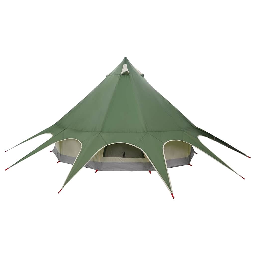 Tipi telts ar jumtu Zaļa un pelēka 600 x 600 x 347 cm