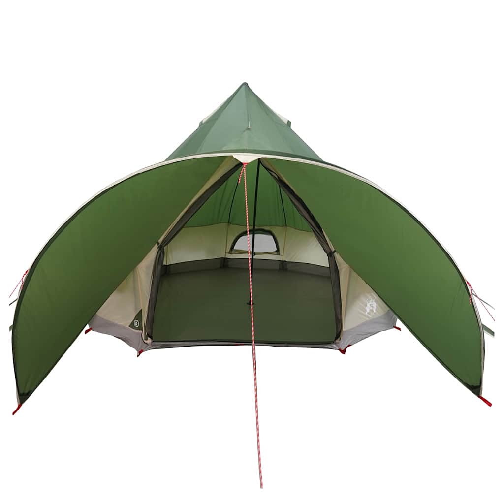 Tipi telts ar jumtu Zaļa un pelēka 600 x 600 x 347 cm