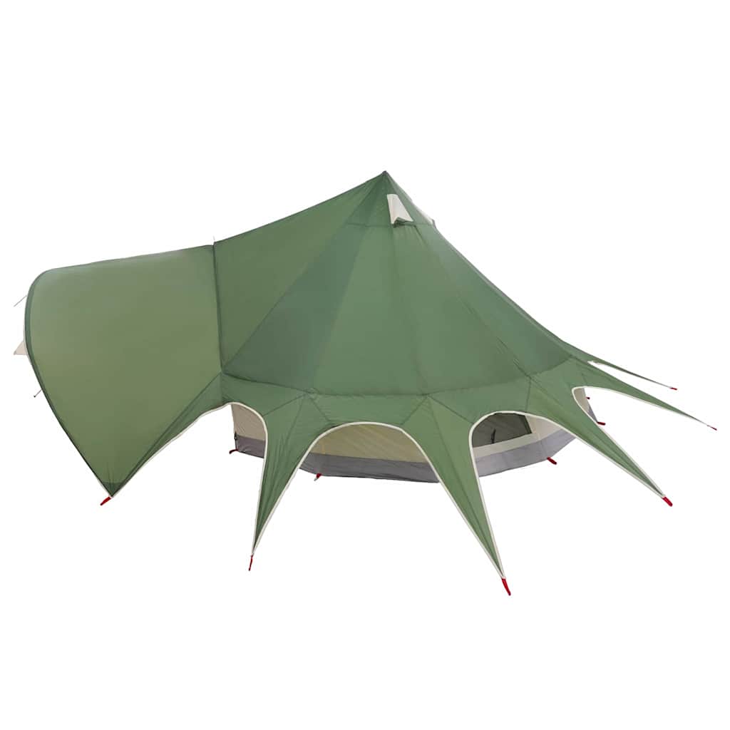 Tipi telts ar jumtu Zaļa un pelēka 600 x 600 x 347 cm