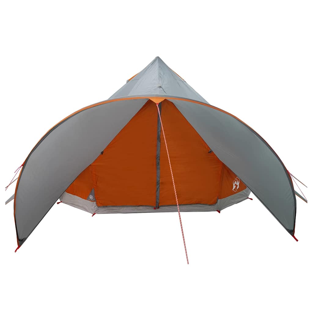 Teepee tent with roof Grey and orange 600 x 600 x 347 cm