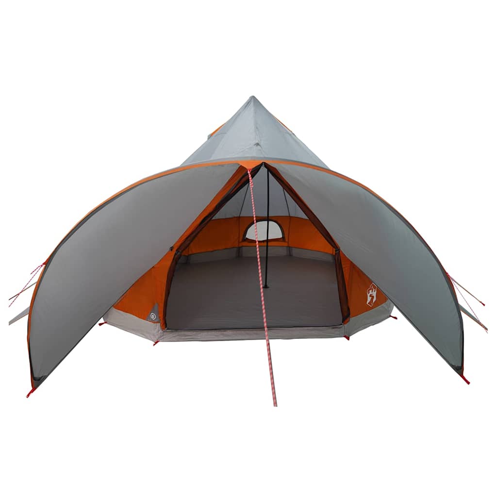 Teepee tent with roof Grey and orange 600 x 600 x 347 cm