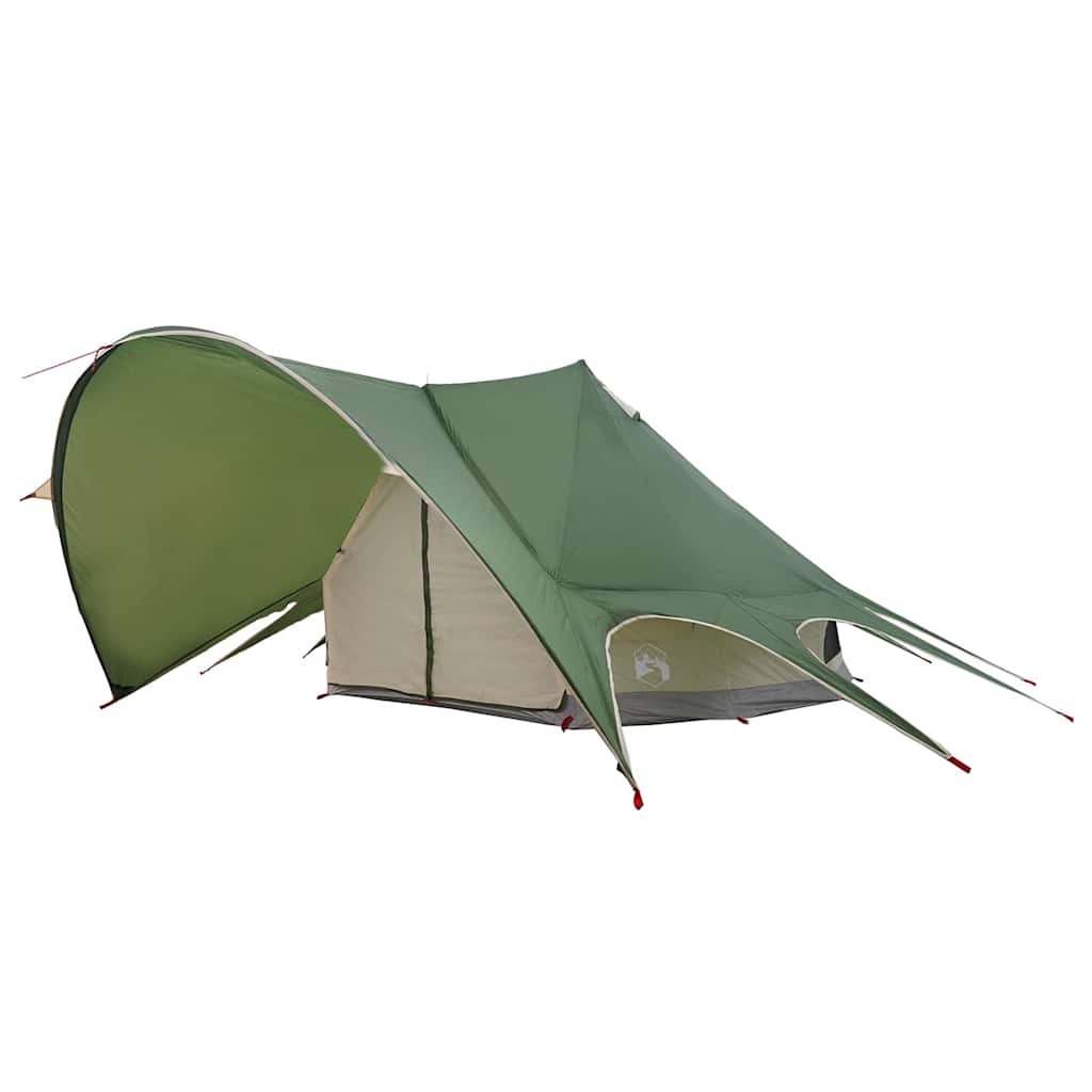 Teepee palapinė su stogu Žalia ir Pilka 600 x 600 x 347 cm