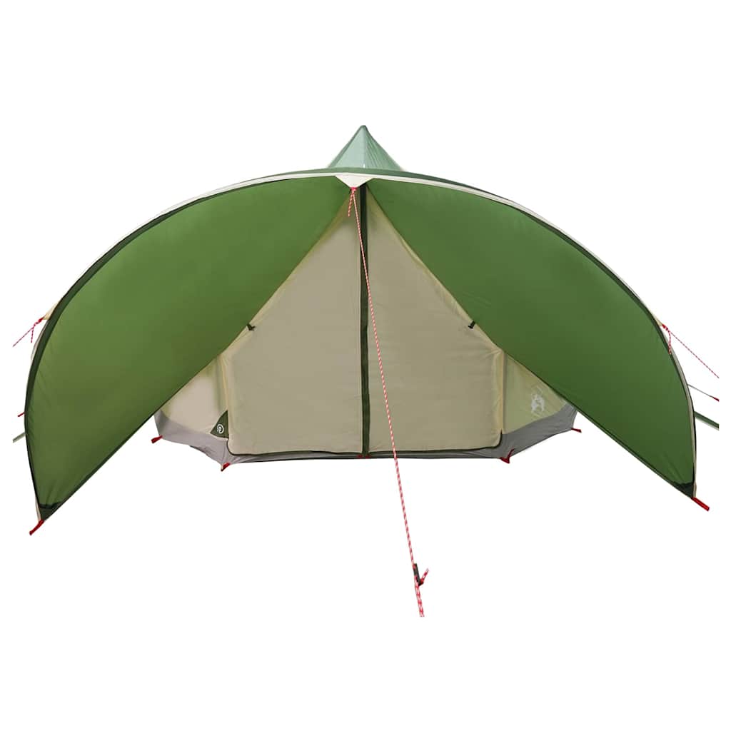 Teepee palapinė su stogu Žalia ir Pilka 600 x 600 x 347 cm