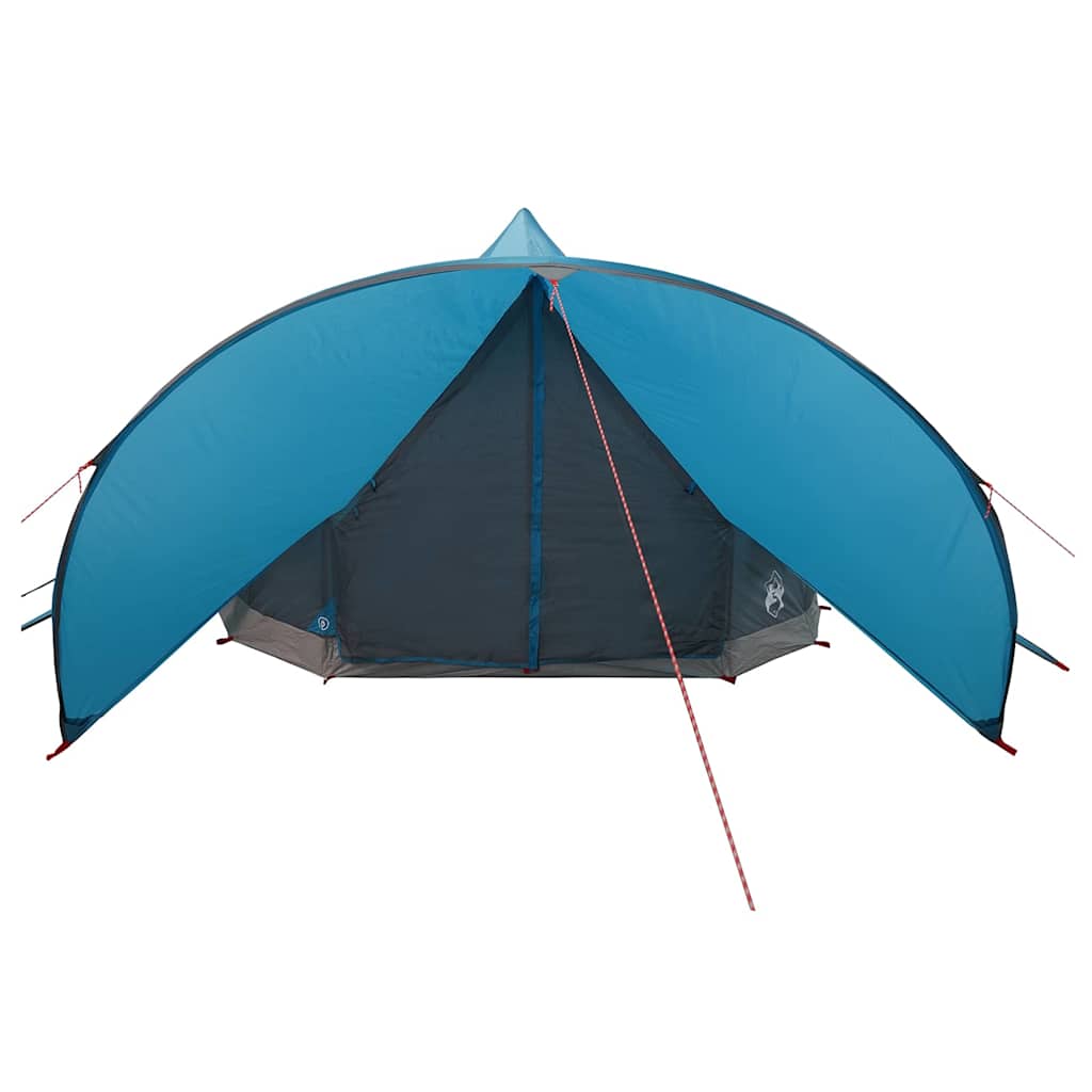 Teepee palapinė su stogu Mėlyna ir Pilka 600 x 600 x 347 cm