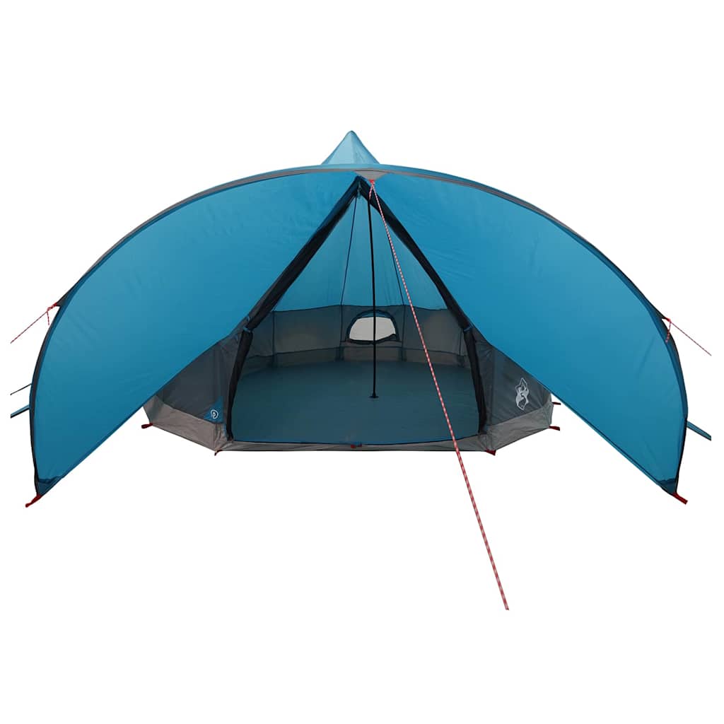 Teepee palapinė su stogu Mėlyna ir Pilka 600 x 600 x 347 cm