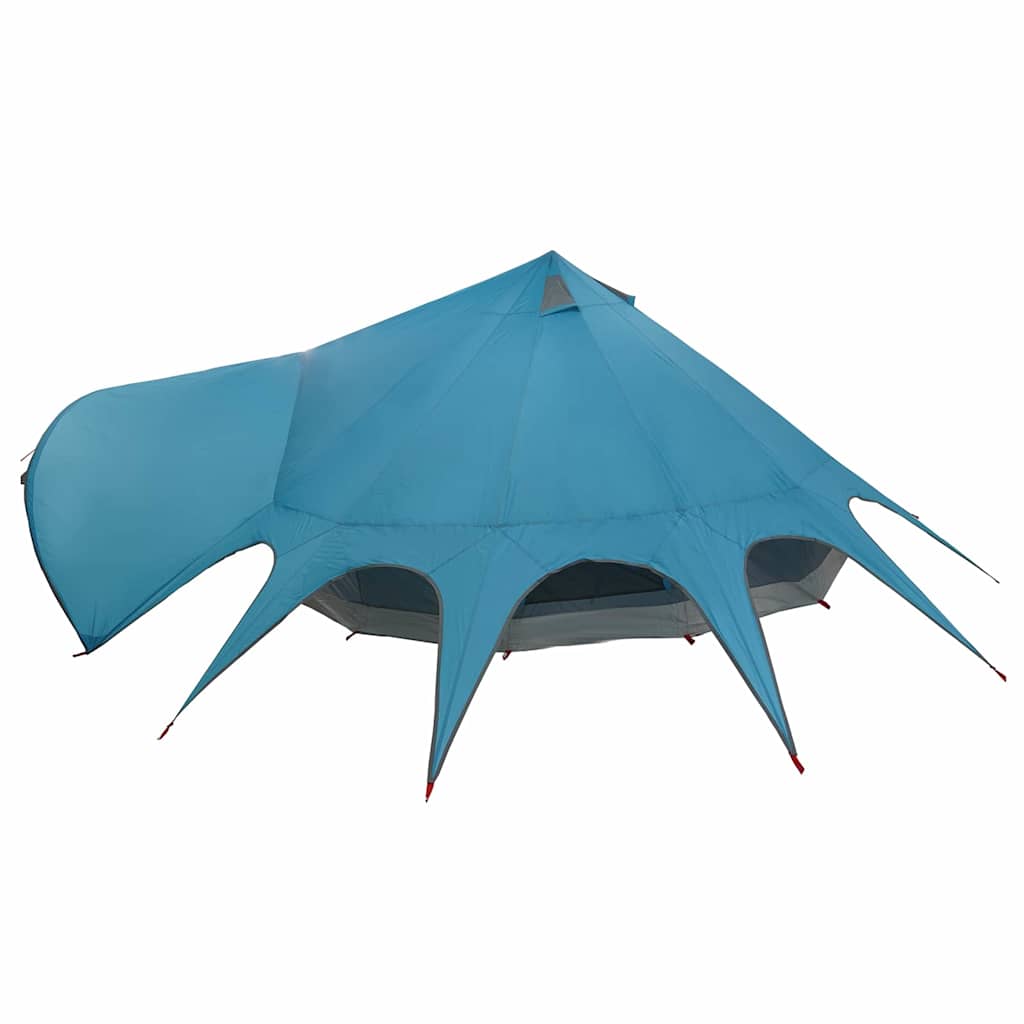 Teepee palapinė su stogu Mėlyna ir Pilka 600 x 600 x 347 cm