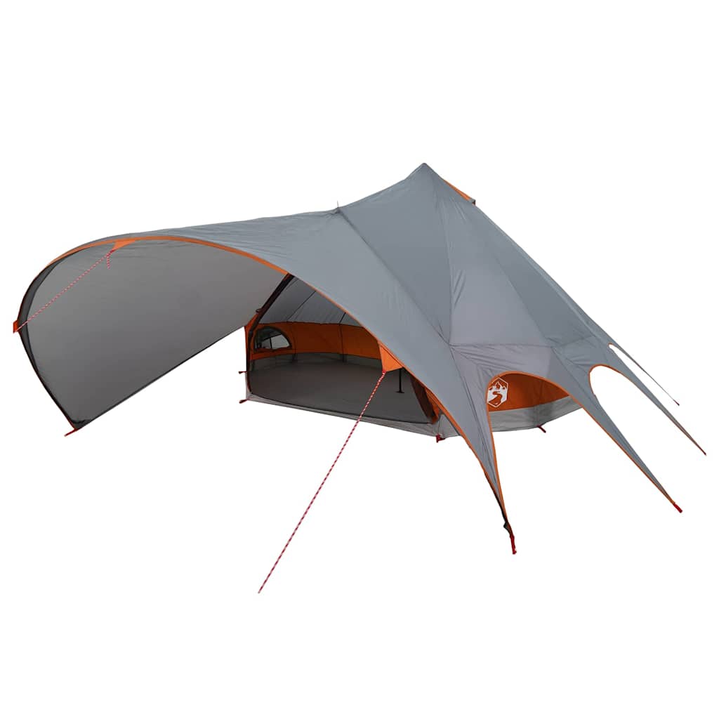 Teepee tent with roof Grey and orange 600 x 600 x 347 cm