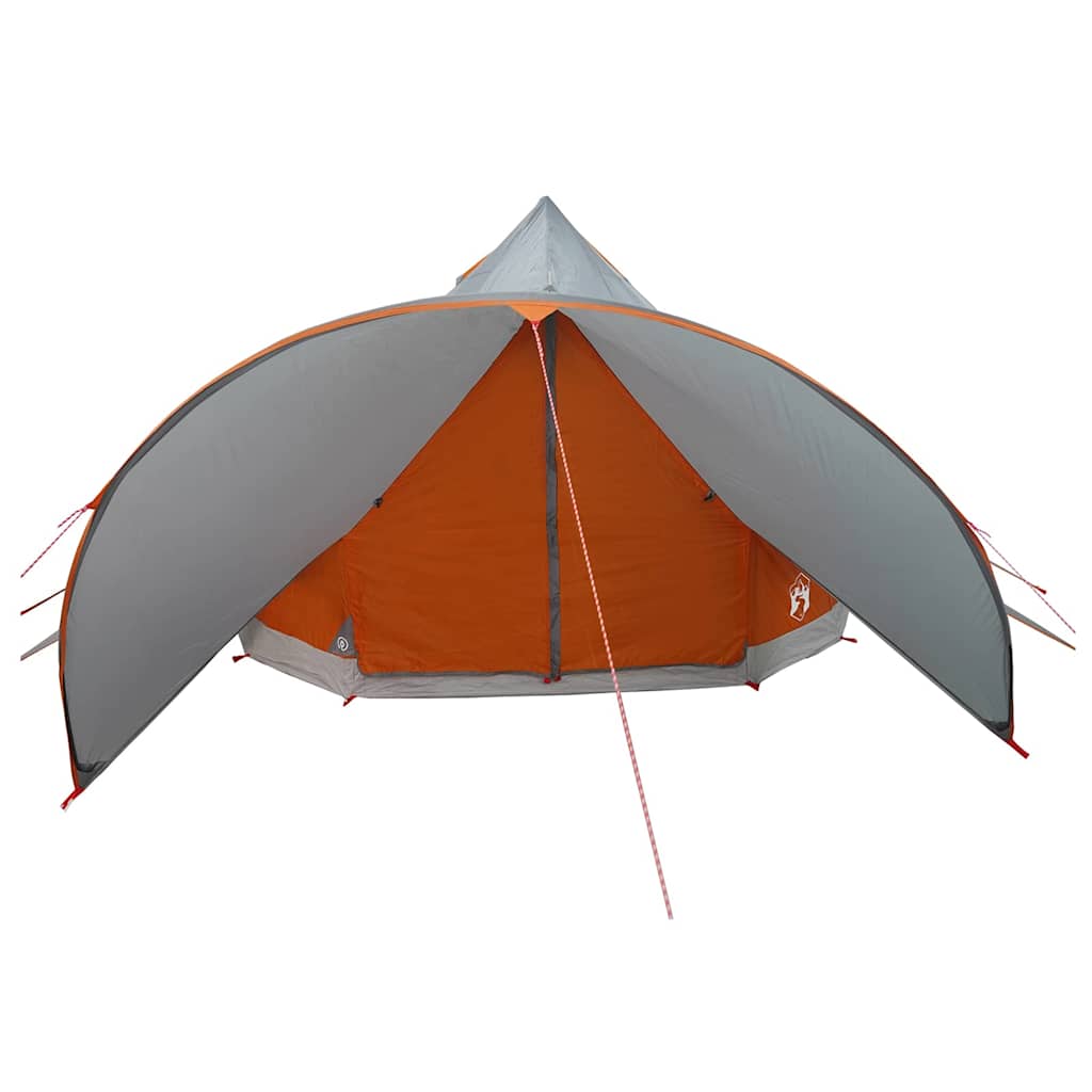 Teepee tent with roof Grey and orange 600 x 600 x 347 cm