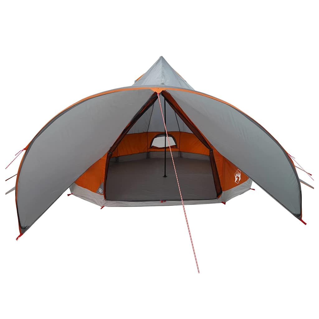 Teepee tent with roof Grey and orange 600 x 600 x 347 cm