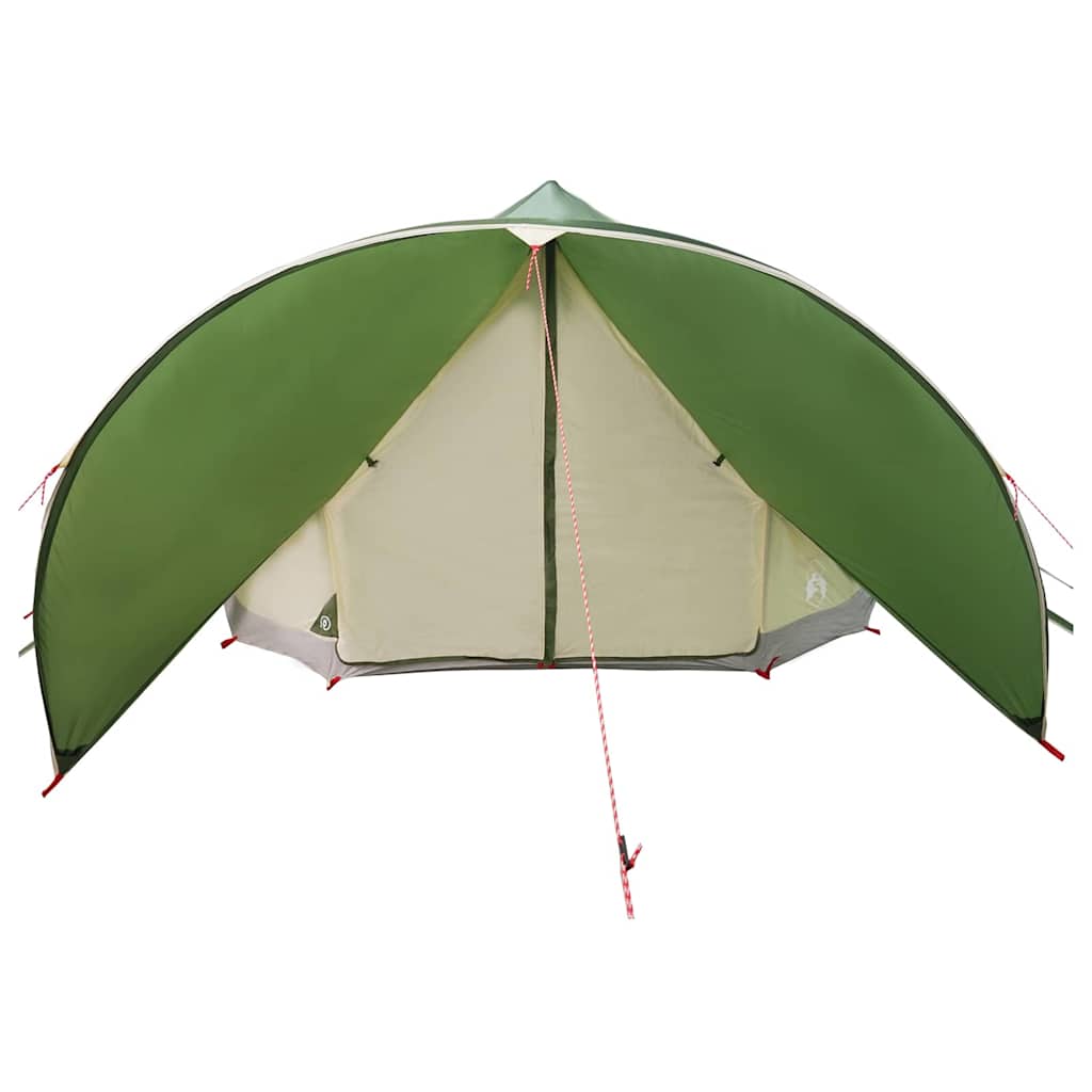 Teepee palapinė su stogu Žalia ir Pilka 600 x 600 x 347 cm