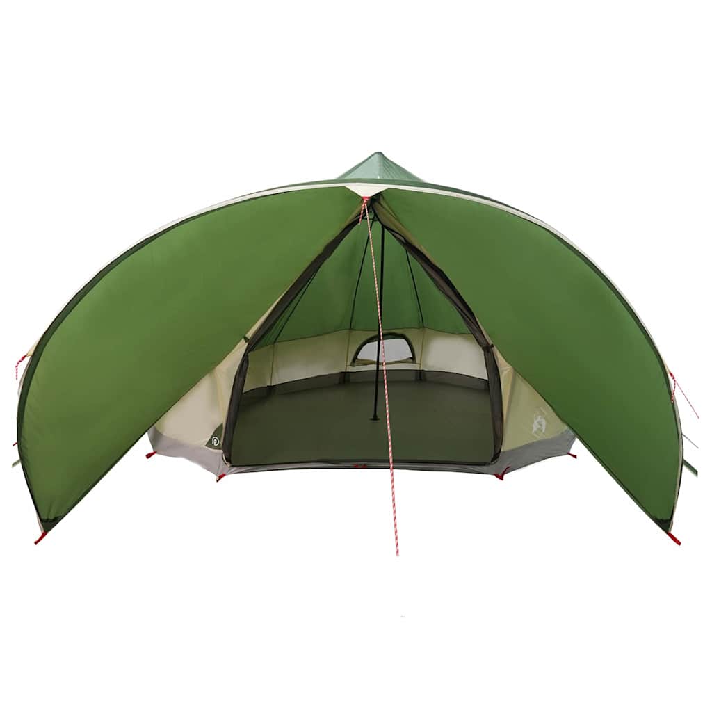 Teepee palapinė su stogu Žalia ir Pilka 600 x 600 x 347 cm