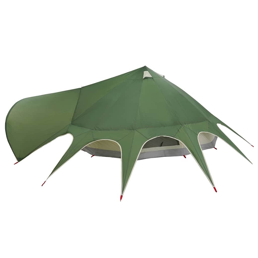 Teepee palapinė su stogu Žalia ir Pilka 600 x 600 x 347 cm