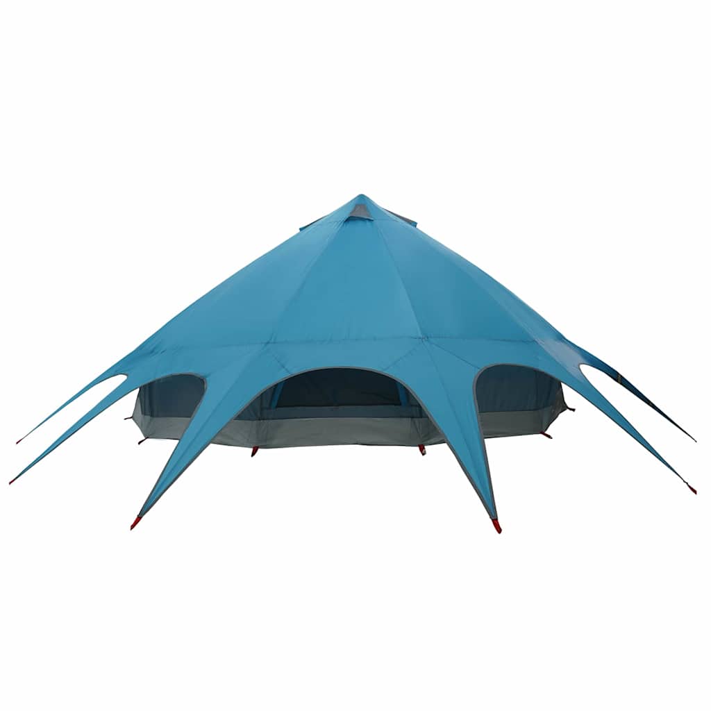 Teepee palapinė su stogu Mėlyna ir Pilka 600 x 600 x 347 cm