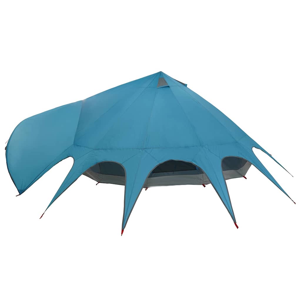 Teepee palapinė su stogu Mėlyna ir Pilka 600 x 600 x 347 cm