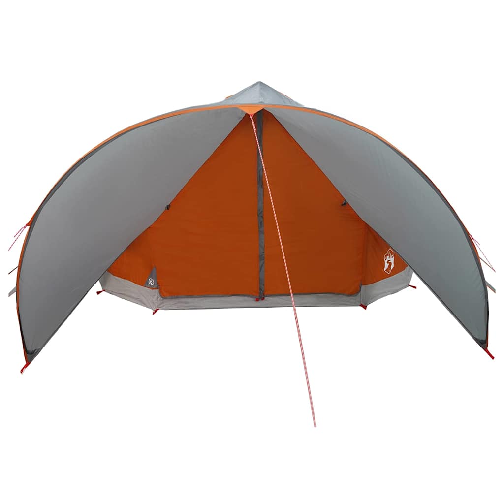 Teepee palapinė su stogu Pilka ir oranžinė 600 x 600 x 347 cm