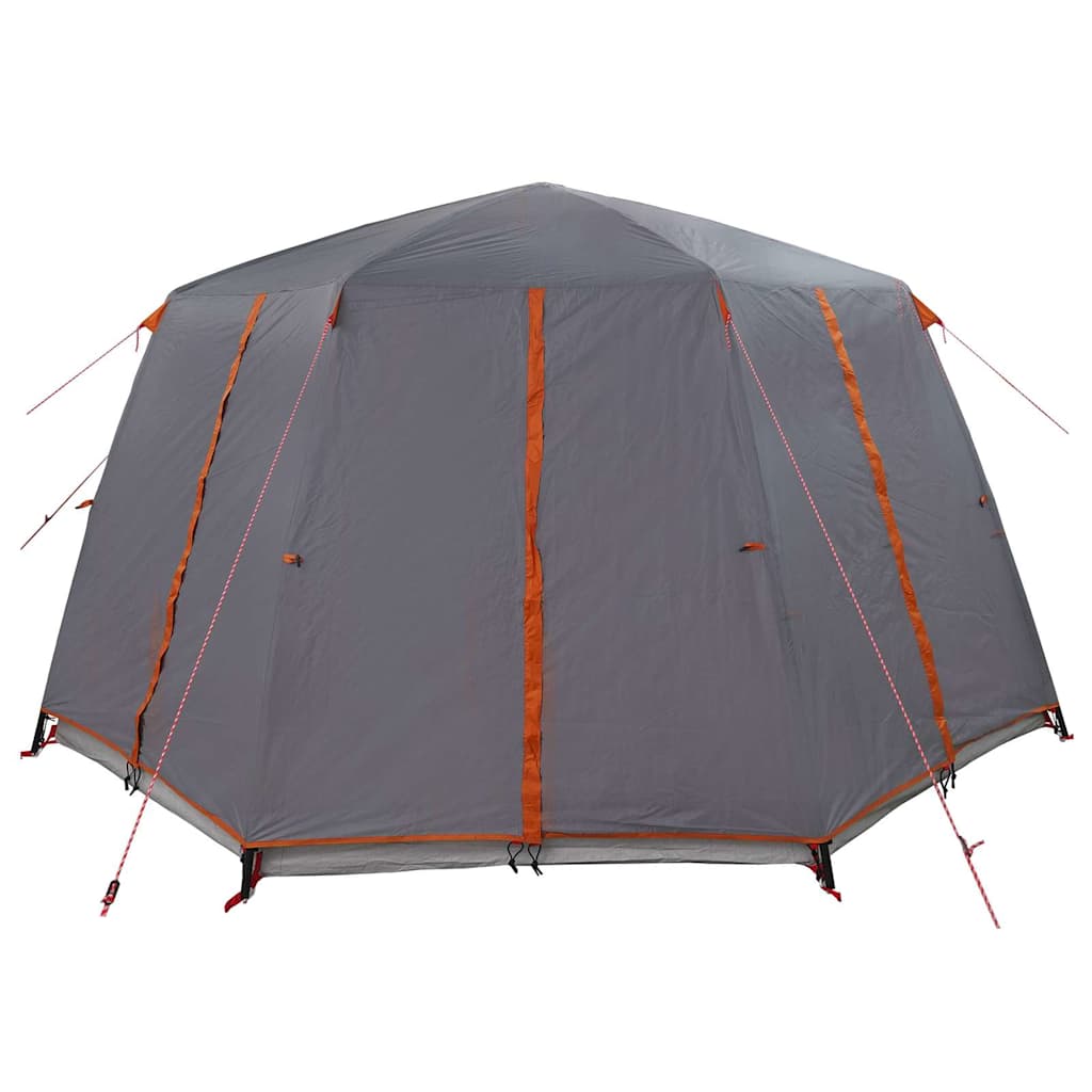 Gazebo tent with roof Grey and orange 425 x 396 x 222 cm