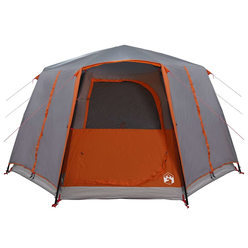 Gazebo tent with roof Grey and orange 425 x 396 x 222 cm