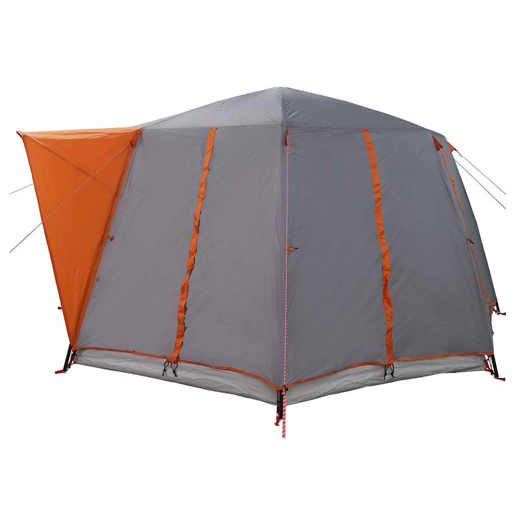 Gazebo tent with roof Grey and orange 425 x 396 x 222 cm