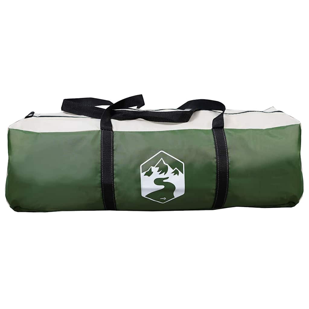 Tunnel Tent with Canopy Green and White 740 x 370 x 220 cm