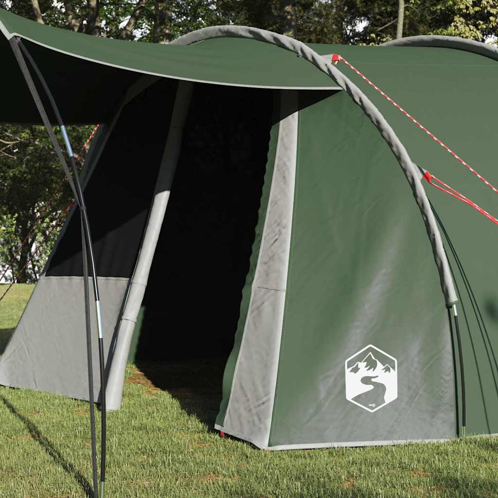 Tunnel Tent with Canopy Green and White 740 x 370 x 220 cm