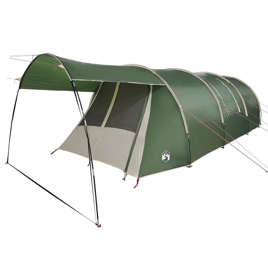 Tunnel Tent with Canopy Green and White 740 x 370 x 220 cm