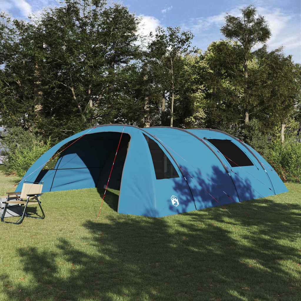 Tunnel Tent with Roof Blue and Grey 700 x 590 x 215 cm