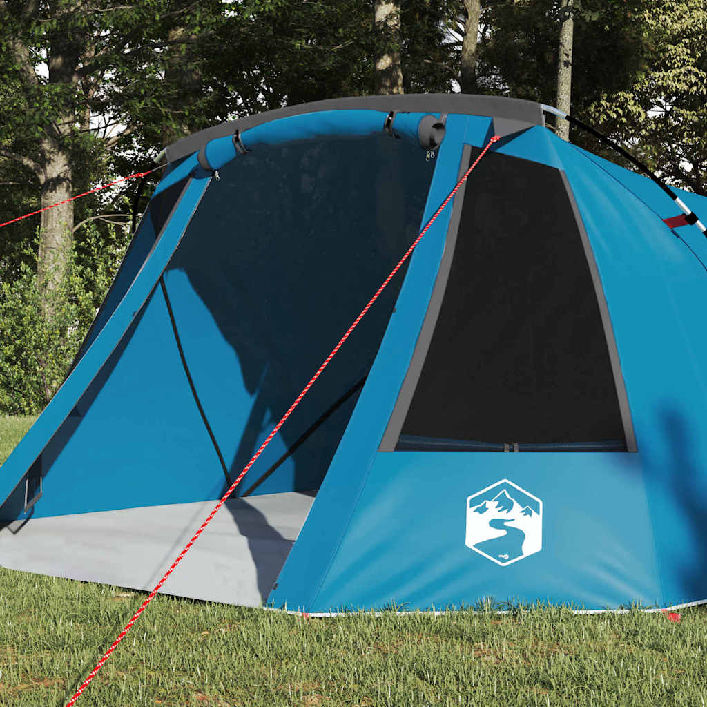 Tunnel Tent with Roof Blue and Grey 328 x 228 x 115 cm