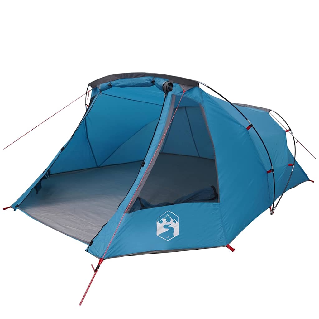 Tunnel Tent with Roof Blue and Grey 328 x 228 x 115 cm