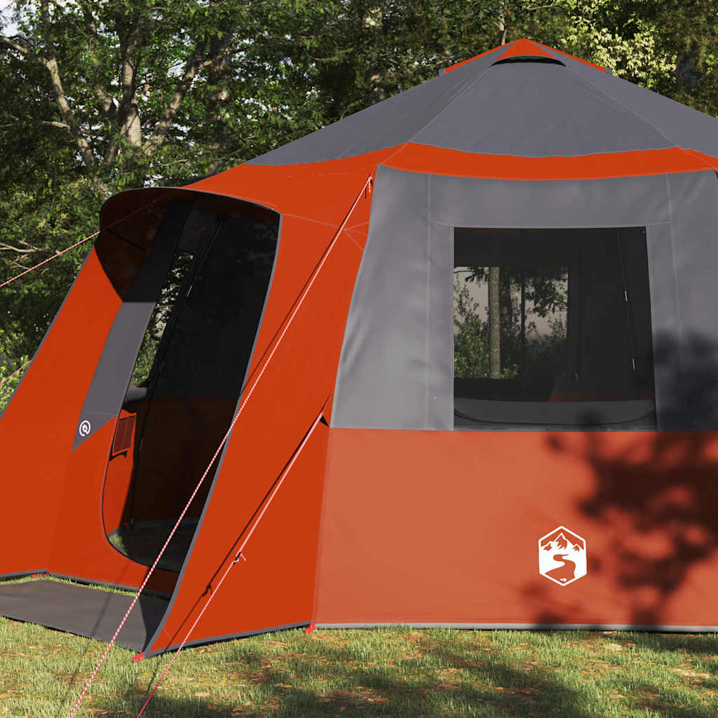 Canopy Tent with Roof Grey and Orange 500 x 500 x 294 cm