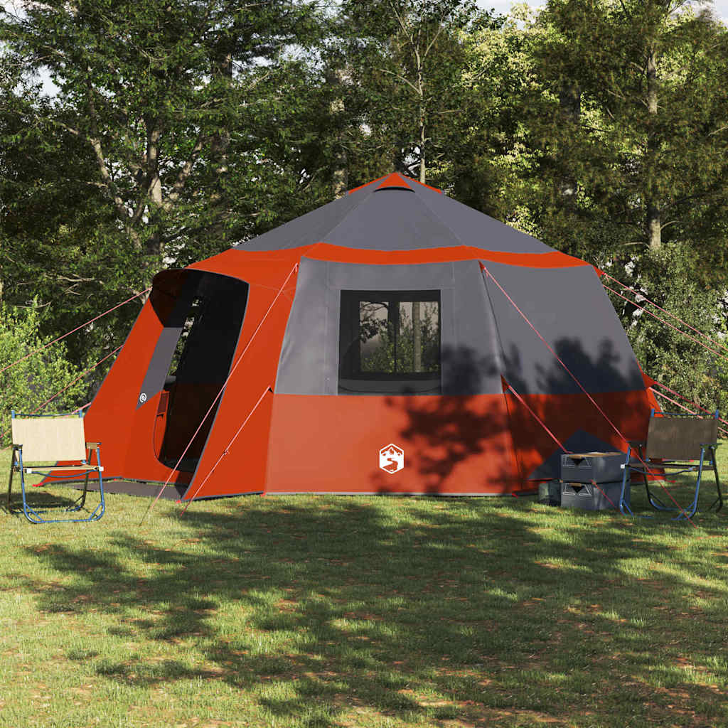 Canopy Tent with Roof Grey and Orange 500 x 500 x 294 cm