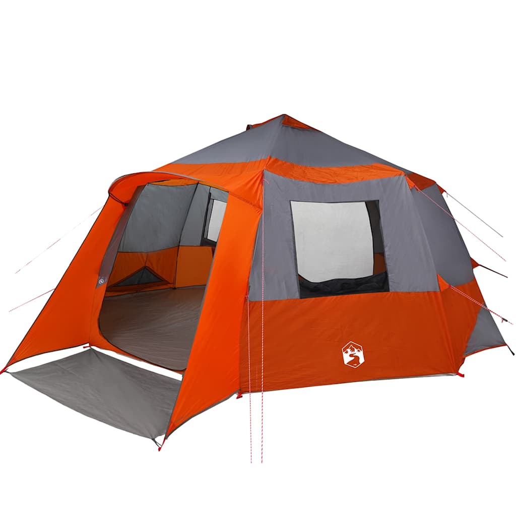 Canopy Tent with Roof Grey and Orange 500 x 500 x 294 cm