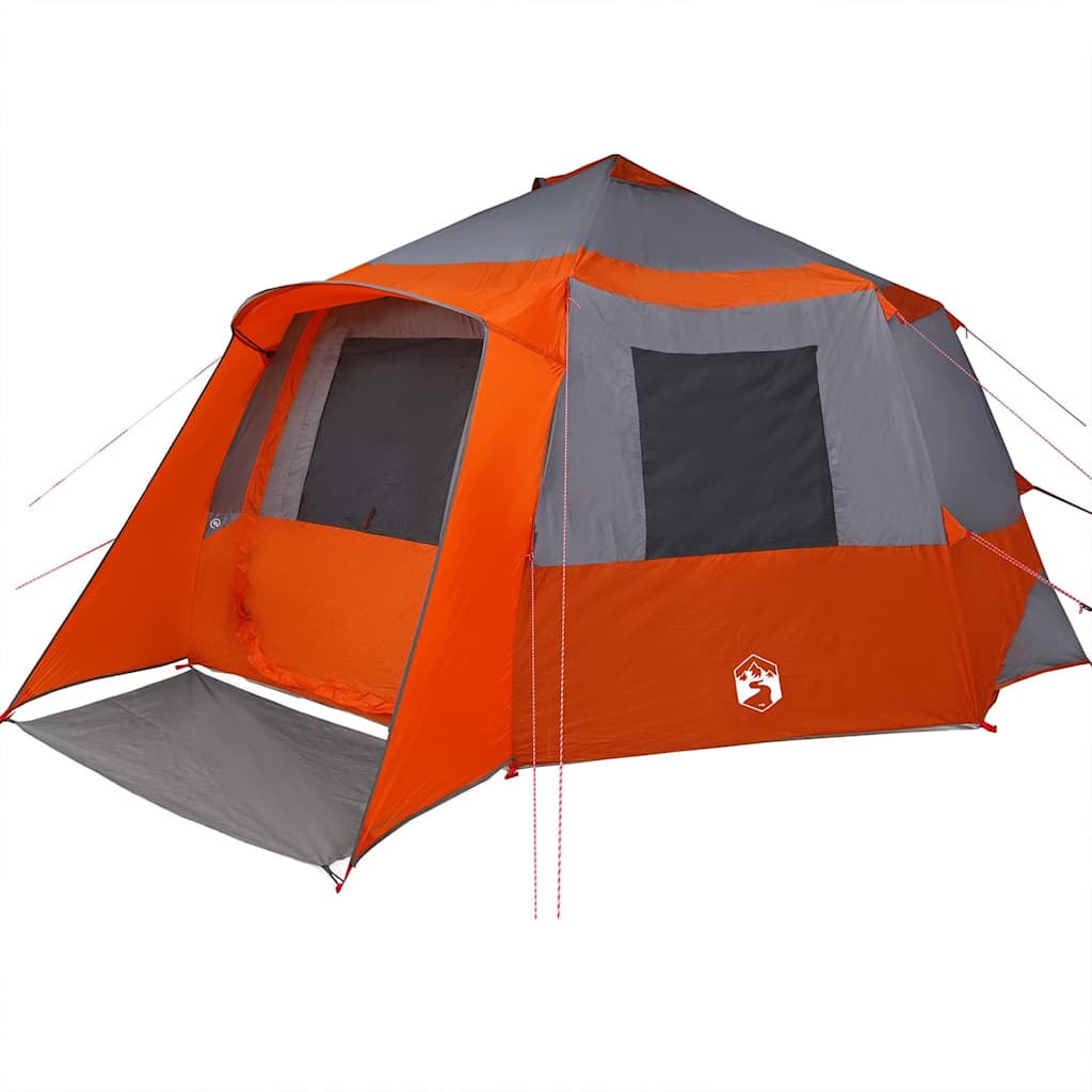 Canopy Tent with Roof Grey and Orange 500 x 500 x 294 cm