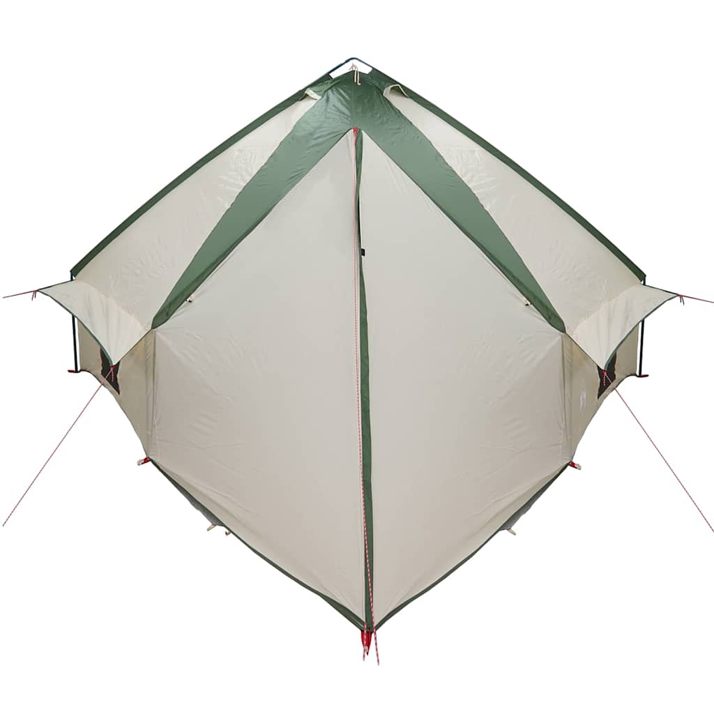 Teepee palapinė su stogu Žalia ir balta 490 x 410 x 210 cm