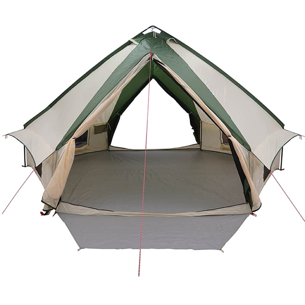 Teepee palapinė su stogu Žalia ir balta 490 x 410 x 210 cm